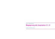 Cover von Begegnung als Inspiration 2+3