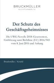 Cover von Der Schutz des Geschäftsgeheimnisses