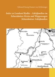 Cover von Index zu Leonhard Radler - Adelsfamilien im Schweidnitzer Kreise und Wappensagen Schweidnitzer Adelsfamilien