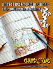 Cover von Anti-Stress-Terminplaner für Bullterrier-Fans 2021