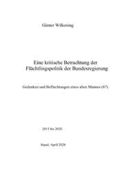 Cover von Eine kritische Betrachtung der Flüchtlingspolitik der Bundesregierung
