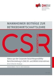 Cover von Status quo der Corporate-Social-Responsibility-Berichterstattung in DAX-30- und MDAX-Unternehmen