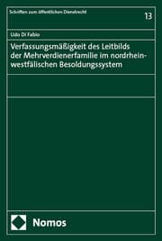 Cover von Verfassungsmäßigkeit des Leitbilds der Mehrverdienerfamilie im nordrhein-westfälischen Besoldungssystem