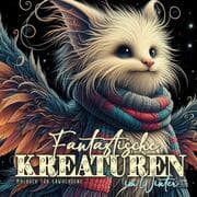 Cover von Fantastische Kreaturen im Winter Malbuch für Erwachsene