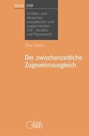 Cover von Der zwischenzeitliche Zugewinnausgleich