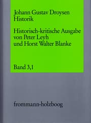 Cover von Die Historik-Vorlesungen 'letzter Hand'. Teil 1.