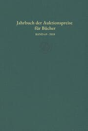 Cover von Jahrbuch der Auktionspreise für Bücher, Handschriften und Autographen