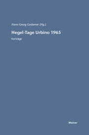 Cover von Hegel-Tage Urbino 1965