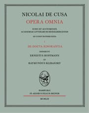 Cover von Nicolai de Cusa Opera omnia / Nicolai de Cusa Opera omnia. Volumen I.