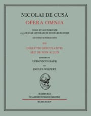 Cover von Nicolai de Cusa Opera omnia / Nicolai de Cusa Opera omnia. Volumen XIII.