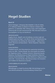 Cover von Hegel-Studien Band 25