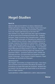 Cover von Hegel-Studien Band 26