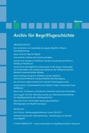 Cover von Archiv für Begriffsgeschichte. Band 57