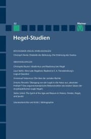 Cover von Hegel-Studien Band 52