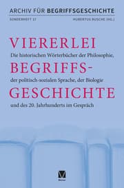 Cover von Viererlei Begriffsgeschichte