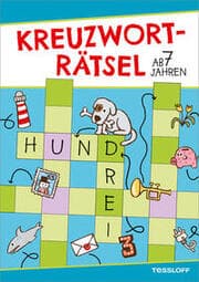 Cover von Kreuzworträtsel ab 7 Jahren (Blau/Hund)