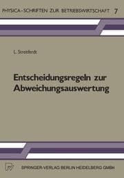 Cover von Entscheidungsregeln zur Abweichungsauswertung