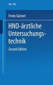 Cover von HNO-ärztliche Untersuchungstechnik