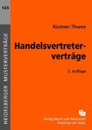 Cover von Handelsvertreterverträge