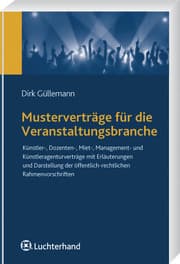 Cover von Musterverträge für die Veranstaltungsbranche