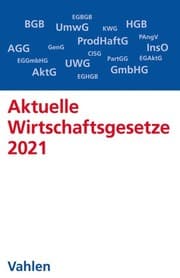 Cover von Aktuelle Wirtschaftsgesetze 2021