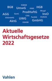Cover von Aktuelle Wirtschaftsgesetze 2022