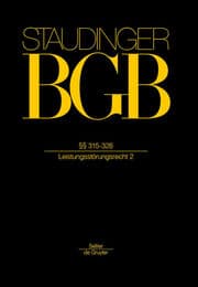 Cover von Staudinger BGB: §§ 315-326