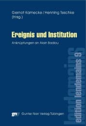 Cover von Ereignis und Institution