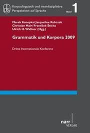 Cover von Grammatik und Korpora 2009