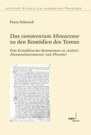 Cover von Das commentum Monacense zu den Komödien des Terenz