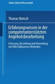 Cover von Erfahrungswissen in der computerunterstützten Angebotsbearbeitung