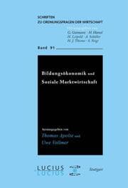 Cover von Bildungsökonomik und Soziale Marktwirtschaft