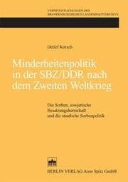 Cover von Minderheitenpolitik in der SBZ/DDR nach dem Zweiten Weltkrieg