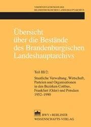 Cover von Übersicht über die Bestände des Brandenburgischen Landeshauptarchivs