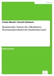 Cover von Kommunaler Nutzen des öffentlichen Personennahverkehrs im Osnabrücker Land