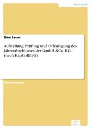 Cover von Aufstellung, Prüfung und Offenlegung des Jahresabschlusses der GmbH &Co. KG (nach KapCoRiLiG)