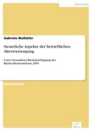 Cover von Steuerliche Aspekte der betrieblichen Altersversorgung
