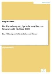 Cover von Die Entstehung der Spekulationsblase am Neuen Markt bis März 2000