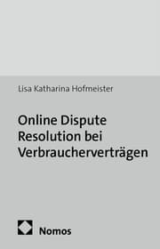 Cover von Online Dispute Resolution bei Verbraucherverträgen