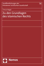 Cover von Zu den Grundlagen des islamischen Rechts