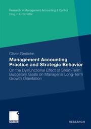 Cover von Management Accounting Practice and Strategic Behavior