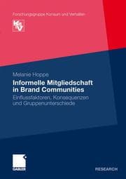 Cover von Informelle Mitgliedschaft in Brand Communities