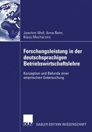 Cover von Forschungsleistung in der deutschsprachigen Betriebswirtschaftslehre