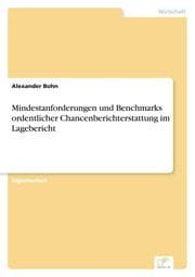 Cover von Mindestanforderungen und Benchmarks ordentlicher Chancenberichterstattung im Lagebericht