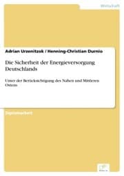 Cover von Die Sicherheit der Energieversorgung Deutschlands