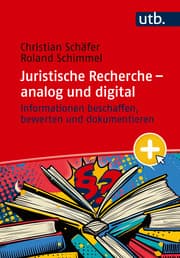 Cover von Juristische Recherche - analog und digital