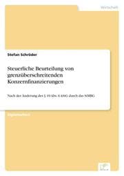 Cover von Steuerliche Beurteilung von grenzüberschreitenden Konzernfinanzierungen