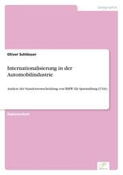 Cover von Internationalisierung in der Automobilindustrie
