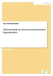 Cover von Faktormodelle im Kontext internationaler Kapitalmärkte