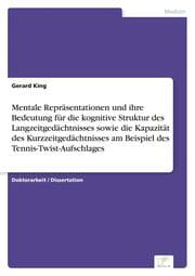 Cover von Mentale Repräsentationen und ihre Bedeutung für die kognitive Struktur des Langzeitgedächtnisses sowie die Kapazität des Kurzzeitgedächtnisses am Beispiel des Tennis-Twist-Aufschlages